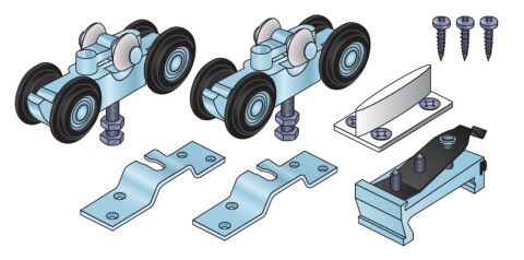 Sada koleček S100, horní vedení