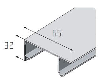 Profil horní dvojitý S20/S30 2m
