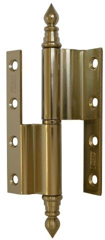 Závěs dveřní lomený ozdobný TKZ 120, pravý, mosaz