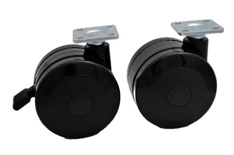 Kolečko nábytkové 75mm velké černé