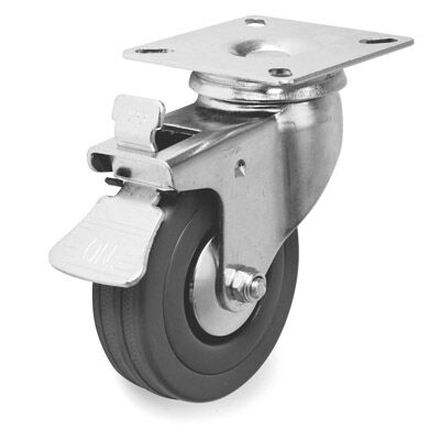 Kolečko nábytkové 75mm zátěžové + brzda, 50kg