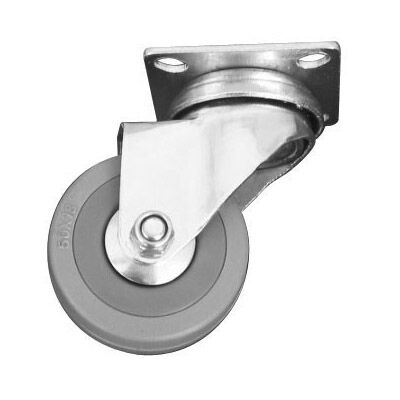 Kolečko nábytkové zátěžové, D100mm, plotnička, šedá, brzda