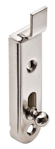 Nábytková zástrč, vyhnutá, 7cm, mosaz