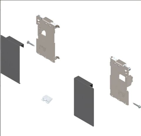 Blum LEGRABOX sada předních dílů/zifů pro vnitřní zásuvku M, Orion šedá