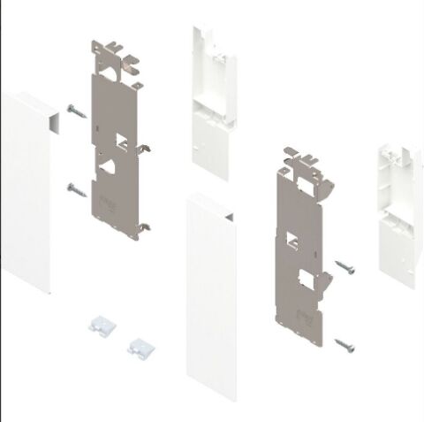 Blum LEGRABOX sada předních dílů/zifů pro vnitřní zásuvku čelním relingem C, Hedvábně bílá