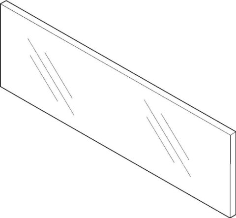 Blum LEGRABOX free - čelní zásuvný prvek ze skla, vysoký 138mm, 450mm