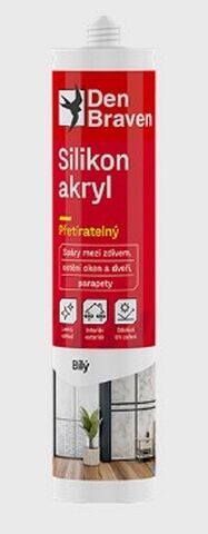 Den Braven - Silikon akrylový tmel 280ml bílý