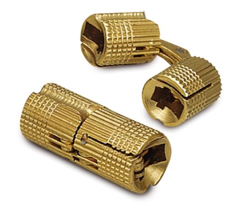 Závěs skrytý cilindrický/válcový bezfalcový pr. 14 mm, zlatý