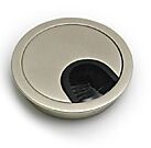 Průchodka kabelová kovová pr. 80mm satin nikl