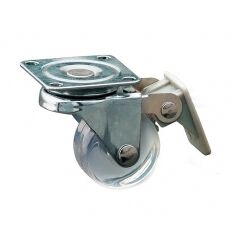 Kolečko nábytkové 35mm transparentní + brzda, 25kg