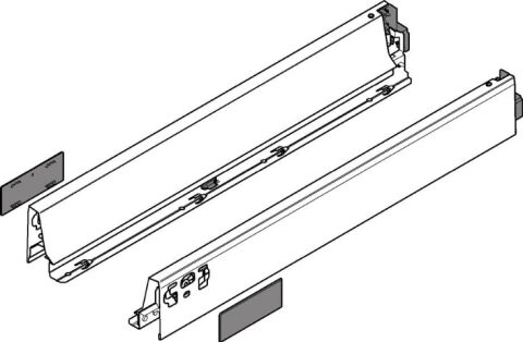 TANDEMBOX antaro - bočnice, šedá, 550mm, výška N