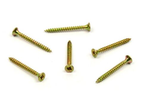 Vrut do dřeva, tápustná hlava, PZ 3,0 x 35, zinek žlutý