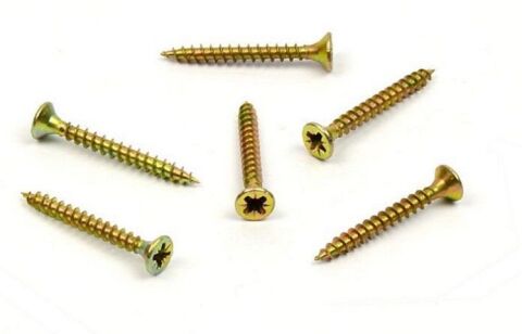 Vrut do dřeva, zápustná hlava, PZ 3,5 x 20, zinek žlutý