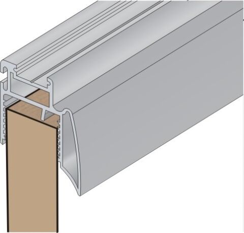 Profil svislý úchytový S11N 2,7m + Profil svislý krycí 2,7m, stříbrný elox