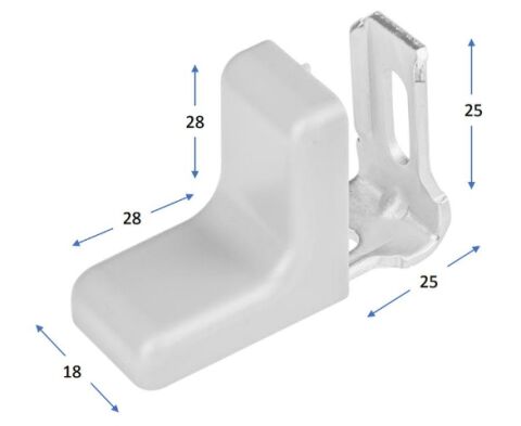 Rektifikační kování malé, bílá