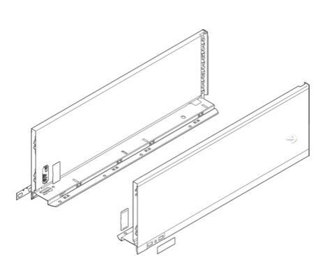 Blum LEGRABOX - sada bočnic, 500 mm, polární stříbrná, výška C