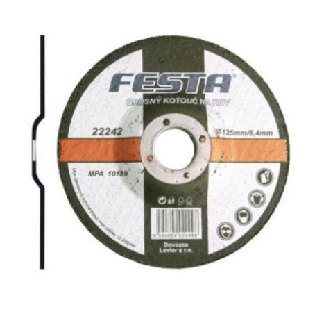 Brusný kotouč na kov FESTA, 125 x 22,2 x 6,4