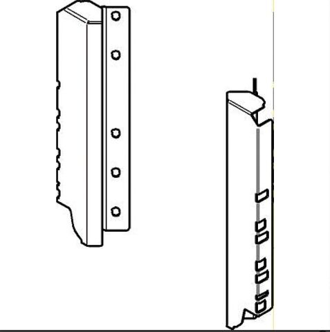 TANDEMBOX Antaro držák zad, D 203mm, ŠEDÁ, pod dřez