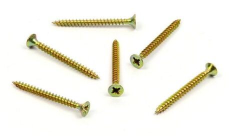 Vrut do dřeva, zápustná hlava, PZ 5,0 x 40, zinek žlutý (50ks)