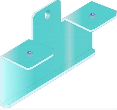 Příchytka profilu boční klik pro hliníkovou lištu S40/S80