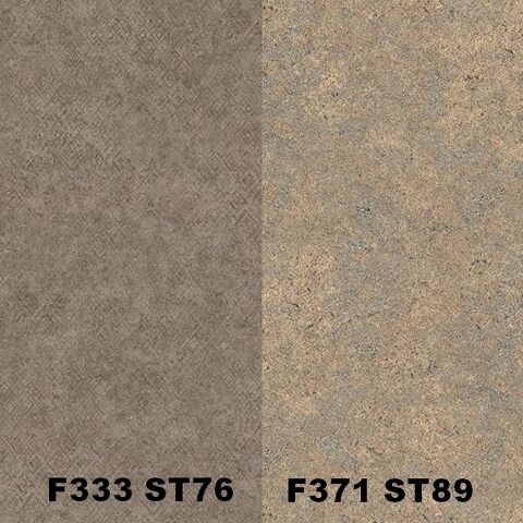 Zádová deska Egger F333 ST76 Beton Ornamental šedý / F371 ST89 Granit Galizia šedobéžový