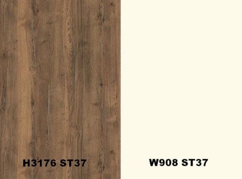 Zádový panel (zástěna) Egger H3176 ST37 Dub Halifax cínový / W908 ST37 Základní bílá