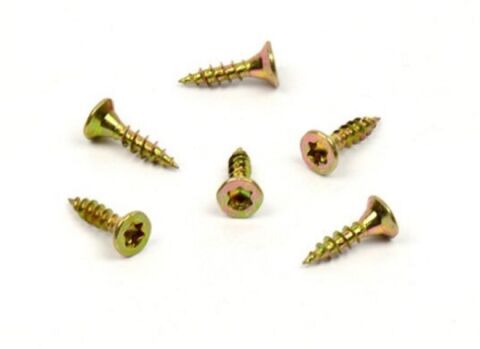 Vrut do dřeva, zápustná hlava, TORX 3,5 x 15, zinek žlutý