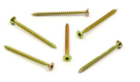 Vrut do dřeva, zápustná hlava, TORX 4,0 x 60, zinek žlutý
