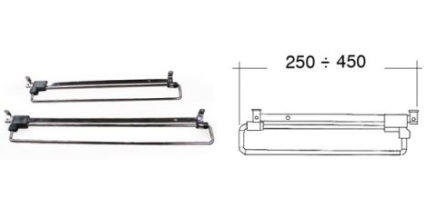 Věšák výsuvný na ramínka 250mm, chrom