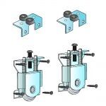 Sada koleček S60R, dolní vedení