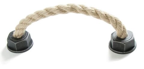 Úchytka - provaz, černá, rozteč: 36-144 mm