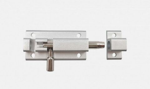 Nábytková zástrč, rovná, 6cm, hliník