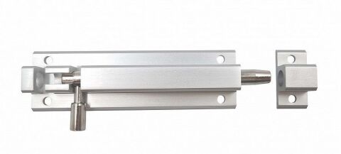 Nábytková zástrč, rovná, 10cm, hliník