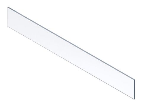 Merivobox přední nízke sklo 8x75x1200mm E (192/209mm), čiré