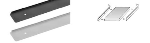 Zakončovací lišta pracovní desky 38mm - pravá, 38x600mm, černá