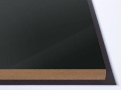 PET laminovaná MDF deska Kronospan 0190 HG/BS Feelness Vysoký lesk (Černá) 18,3/2800/1220