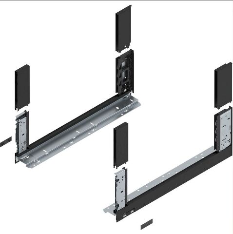 Blum LEGRABOX FREE - sada bočnic, 500 mm, Karbonově černá, výška C