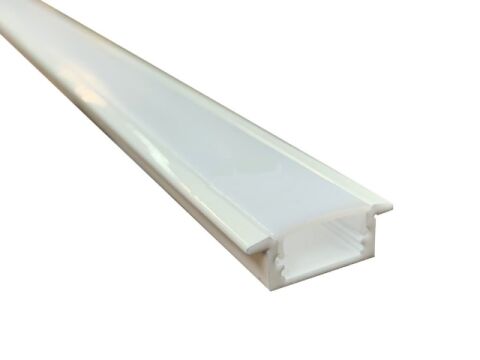 LED profil IN65 - k zafrézování, 3m, bílý + mléčný difuzor, šířka led. 12 mm