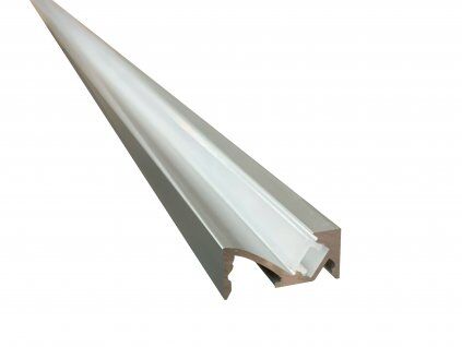 Profil k přisazení do nábytku LINE5 2,5m, eloxovný hliník + mléčný difuzér