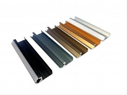 LED profil Shelf - narážecí 18mm, 2m, černý + opal difuzor, šířka led. 9 mm