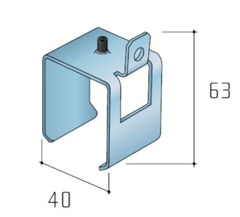 Příchytka profilu boční pro hliníkovou lištu S100
