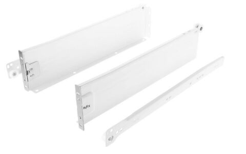 Kolečkový výsuv s bočnicí, 86/350 mm, bílá