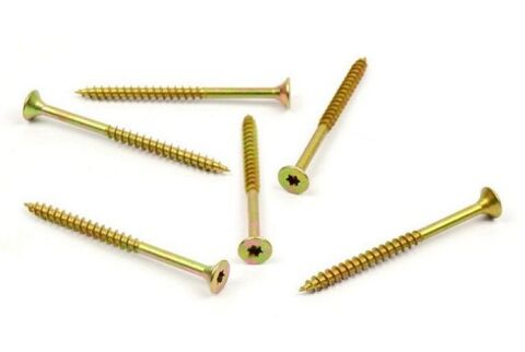 Vrut do dřeva, zápustná hlava, TORX 4,0 x 80/50, zinek žlutý
