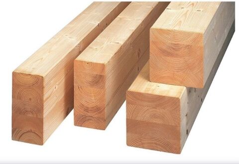 Hoblovaný KVH hranol smrk, nepohledová kvalita, C24 80x80x3000