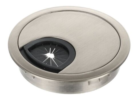 Průchodka kabelová kovová pr.60mm, broušený nikl