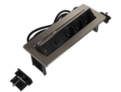 Zásuvka výklopná ED15, 3× + USB A + USB C