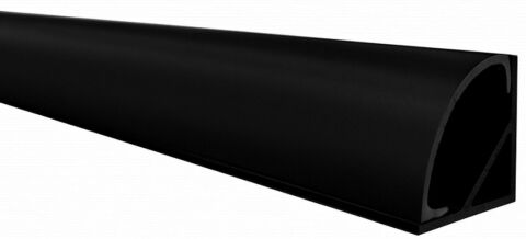LED profil LL166 - rohový, 3m, černý + čenrý difuzor, šířka led. 11 mm