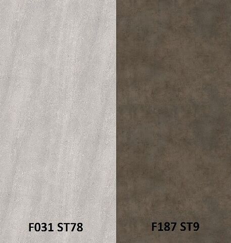 Zádový panel (zástěna) Egger F031 ST78 Granit Cascia světle šedý /F187 ST9 Beton Chicago tmavě šedý, 4100x640x9,2