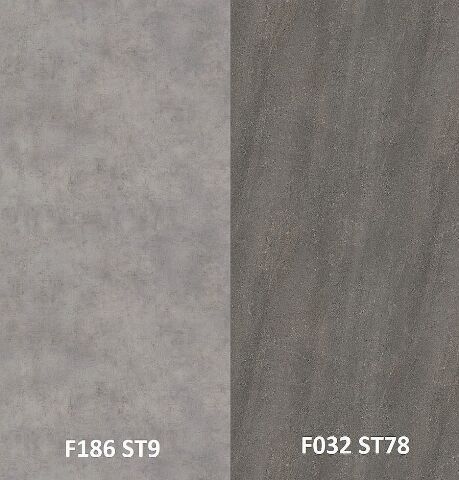 Zádový panel (zástěna) Egger F032 ST78 Granit Cascia šedý /F186 ST9 Beton Chicago světle šedý, 4100x640x9,2