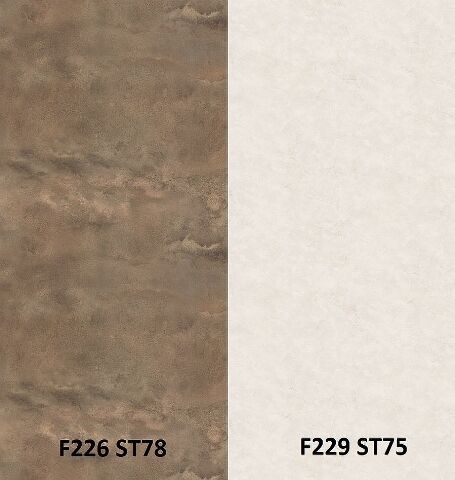 Zádový panel (zástěna) Egger F226 ST78 Titanit pískově béžový/ F229 ST75 Mramor Cremona, 4100x6400x9,2